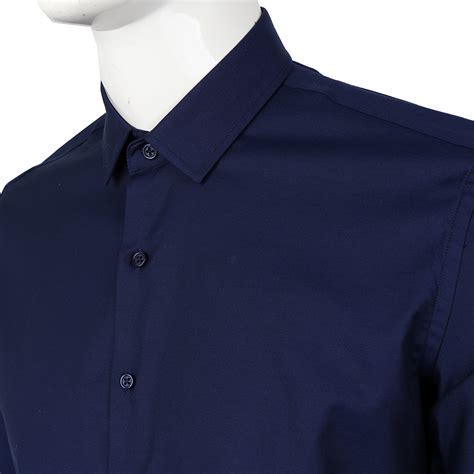 navy blue collared shirt